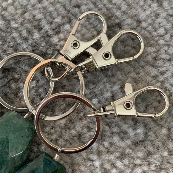 Green Agate beaded keychain - Picture 7 of 8